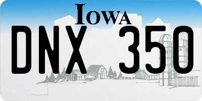 IA license plate DNX350