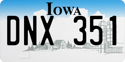 IA license plate DNX351