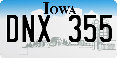 IA license plate DNX355
