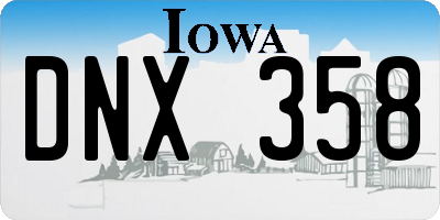 IA license plate DNX358