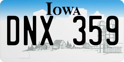 IA license plate DNX359