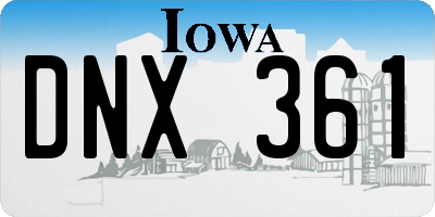 IA license plate DNX361