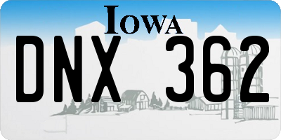 IA license plate DNX362