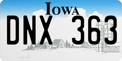 IA license plate DNX363