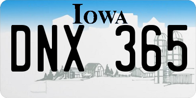 IA license plate DNX365