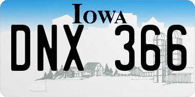 IA license plate DNX366
