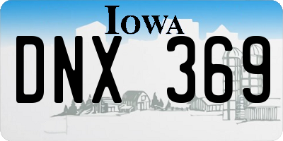 IA license plate DNX369