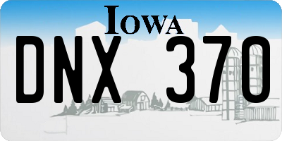 IA license plate DNX370