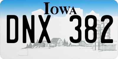 IA license plate DNX382