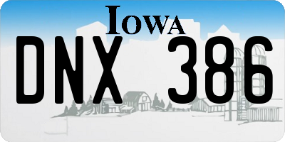 IA license plate DNX386