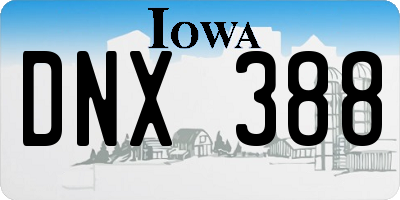 IA license plate DNX388