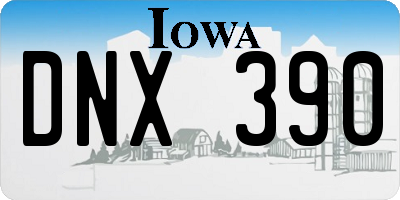 IA license plate DNX390