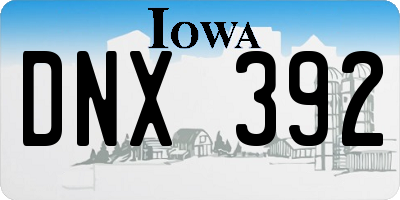 IA license plate DNX392