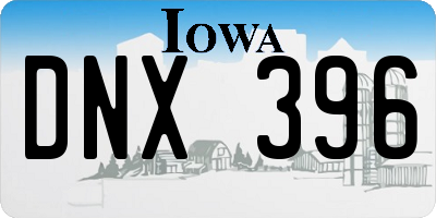 IA license plate DNX396