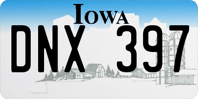 IA license plate DNX397