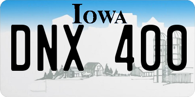 IA license plate DNX400