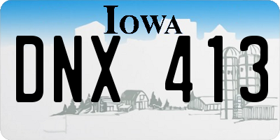 IA license plate DNX413