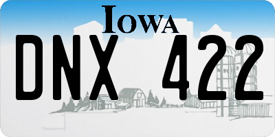 IA license plate DNX422
