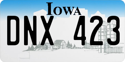 IA license plate DNX423