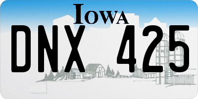 IA license plate DNX425