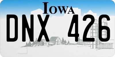 IA license plate DNX426