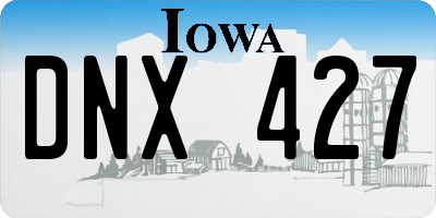 IA license plate DNX427