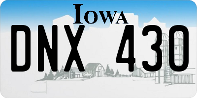 IA license plate DNX430