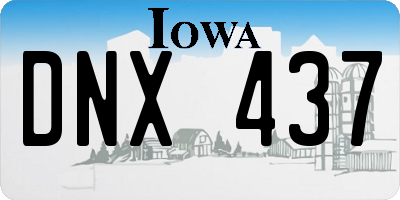 IA license plate DNX437