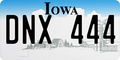 IA license plate DNX444