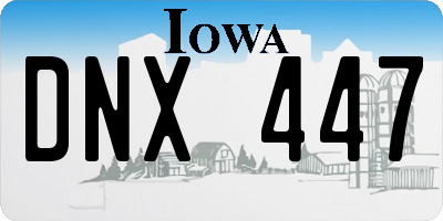 IA license plate DNX447