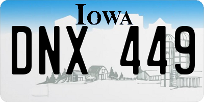 IA license plate DNX449