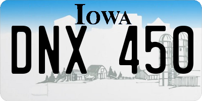 IA license plate DNX450