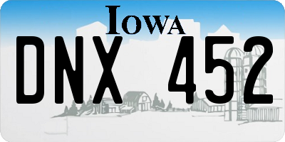 IA license plate DNX452