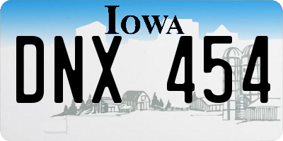 IA license plate DNX454