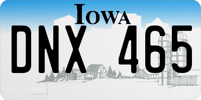 IA license plate DNX465
