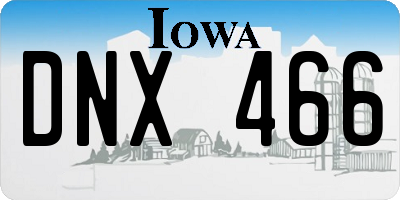 IA license plate DNX466