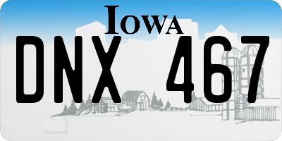 IA license plate DNX467