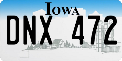 IA license plate DNX472