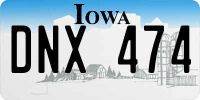 IA license plate DNX474