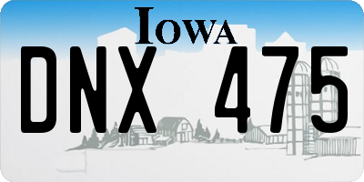 IA license plate DNX475