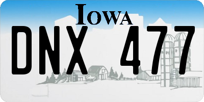 IA license plate DNX477