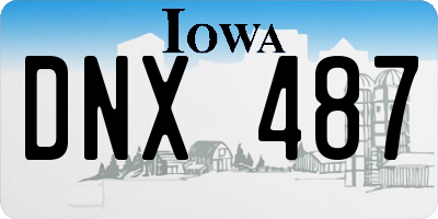 IA license plate DNX487