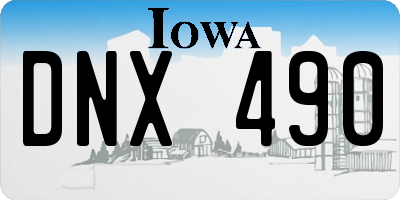 IA license plate DNX490