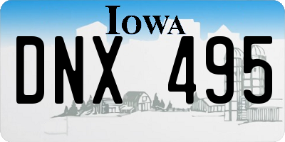 IA license plate DNX495
