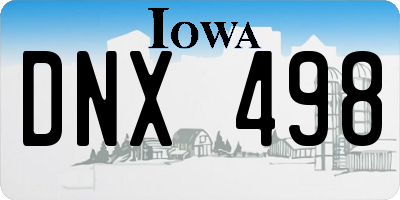 IA license plate DNX498