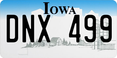 IA license plate DNX499