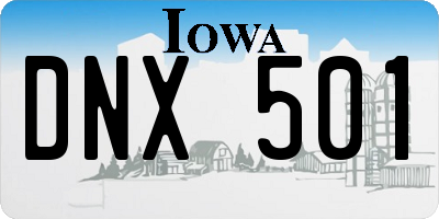 IA license plate DNX501