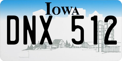 IA license plate DNX512