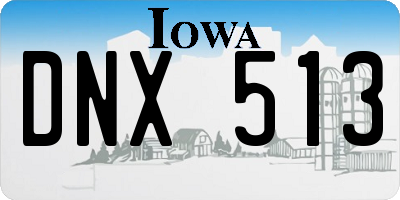 IA license plate DNX513