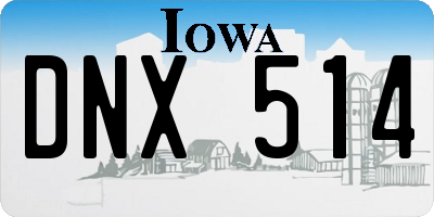 IA license plate DNX514